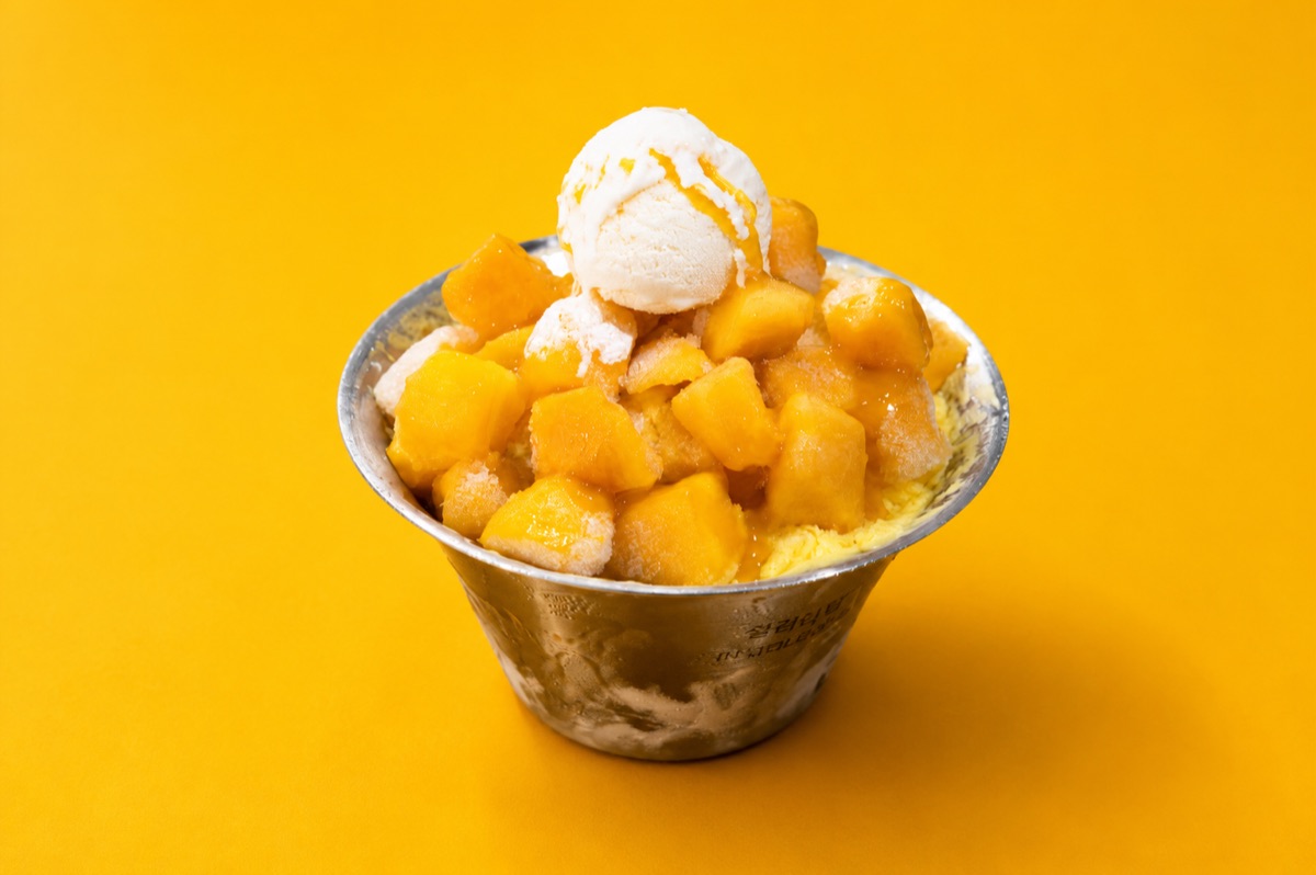 망고빙수 — 파주 골드스파 먹거리